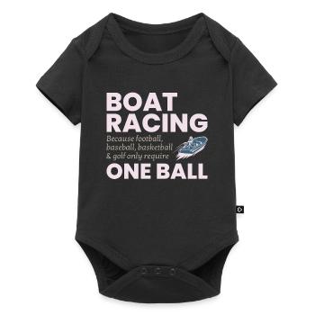 Boat Racing Motorboot Schnellboot Offshore Rennen - Baby Premium Kurzarmbody - Schwarz - Vorne