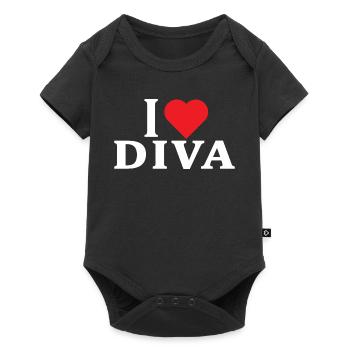 t-shirt J’adore Diva t-shirt idée cadeau - Body à manches courtes Premium Bébé - noir - Devant