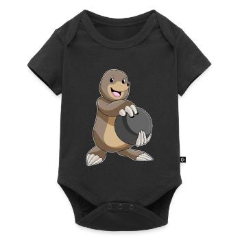 Mole Bowling Bowling Ball - Baby Premium short-sleeve bodysuit - black - Front