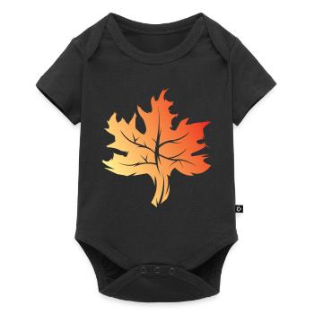Ahornblatt Symbol Farben Logo icon Illustration - Baby Premium Kurzarmbody - Schwarz - Vorne