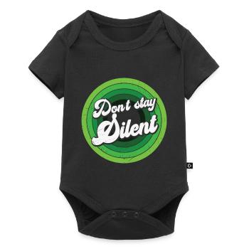 Ne restez pas silencieux Santé mentale verte - Body à manches courtes Premium Bébé - noir - Devant