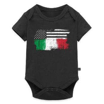 Stars and Tricolore Fusion - Baby Premium short-sleeve bodysuit - black - Front