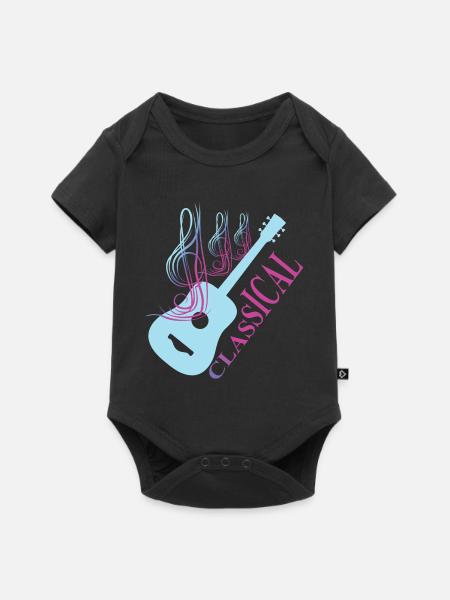 Classical Guitar Music - Baby Premium short-sleeve bodysuit - black