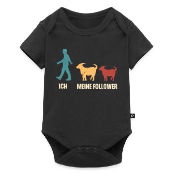 Ich Und Meine Follower Ziegen Ziege - Baby Premium Kurzarmbody - Schwarz - Vorne