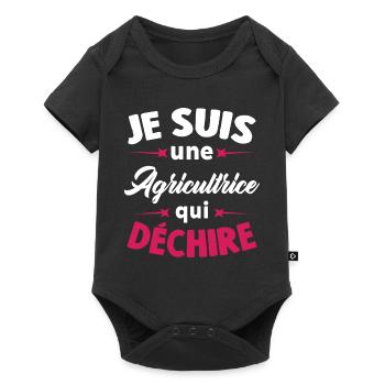 Je Suis Une Agricultrice Qui Déchire - Body à manches courtes Premium Bébé - noir - Devant