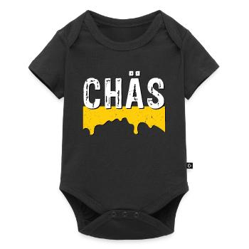 Chäs (SWISS CHEESE) - Baby Premium Kurzarmbody - Schwarz - Vorne