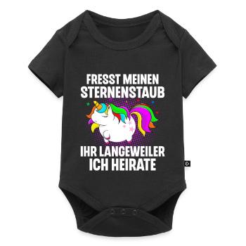 Einhorn Junggesellinnenabschied - Baby Premium Kurzarmbody - Schwarz - Vorne