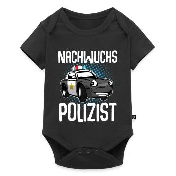 Nachwuchs Polizist - Baby Premium Kurzarmbody - Schwarz - Vorne