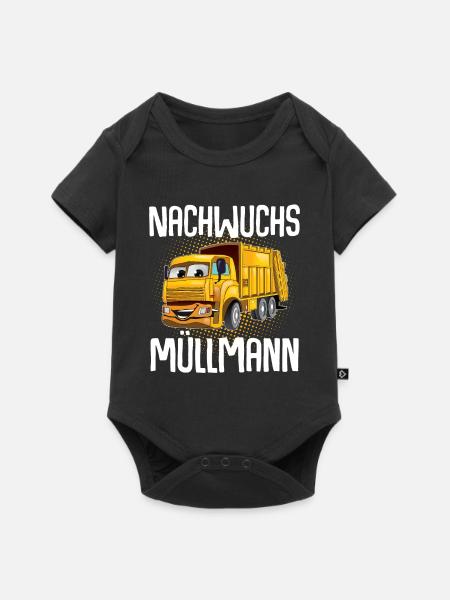 Nachwuchs Müllmann - Baby Premium Kurzarmbody - Schwarz