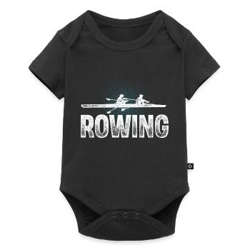 Rowing Rower Rowing Boat - Baby Premium short-sleeve bodysuit - black - Front