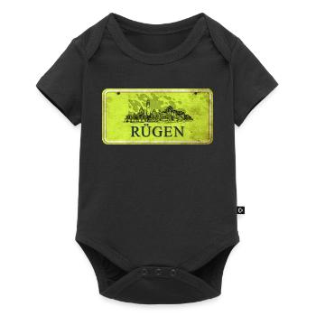 Rügen vintage sign - Baby Premium short-sleeve bodysuit - black - Front