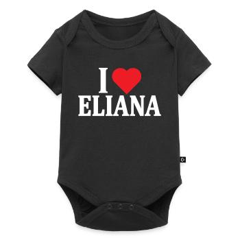 t-shirt I love Eliana t-shirt gift idea - Baby Premium short-sleeve bodysuit - black - Front