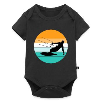 Kiteboarding Kiteboarder Kitesurfing Kitesurf - Body à manches courtes Premium Bébé - noir - Devant