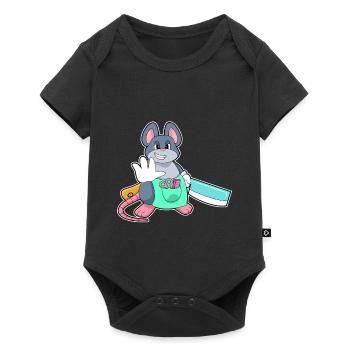Rasoir de coiffeur de souris - Body à manches courtes Premium Bébé - noir - Devant