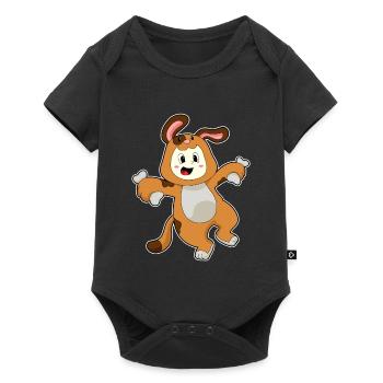Dog Bunny Ears - Baby Premium short-sleeve bodysuit - black - Front
