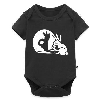 Rabbit Shadow Hand ItalyOkay OK sign - Baby Premium short-sleeve bodysuit - black - Front