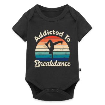 Breakdance - Baby Premium Kurzarmbody - Schwarz - Vorne