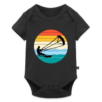 Kitesurf Kitesurf Kitesurf Vintage Rétro - Body à manches courtes Premium Bébé - noir - Devant