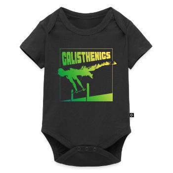 Calisthenics Gradient Pose Square Design - Baby Premium short-sleeve bodysuit - black - Front