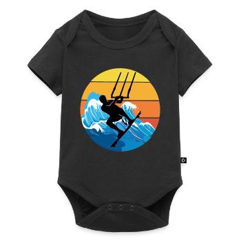 Kitesurf Kitesurf Kitesurf Vintage Rétro - Body à manches courtes Premium Bébé - noir - Devant