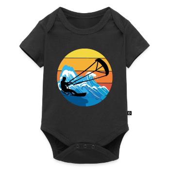 Kitesurf Kitesurf Kitesurf Vintage Rétro - Body à manches courtes Premium Bébé - noir - Devant