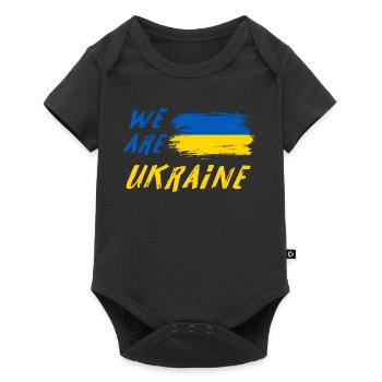 nous sommes l'Ukraine - Body à manches courtes Premium Bébé - noir - Devant