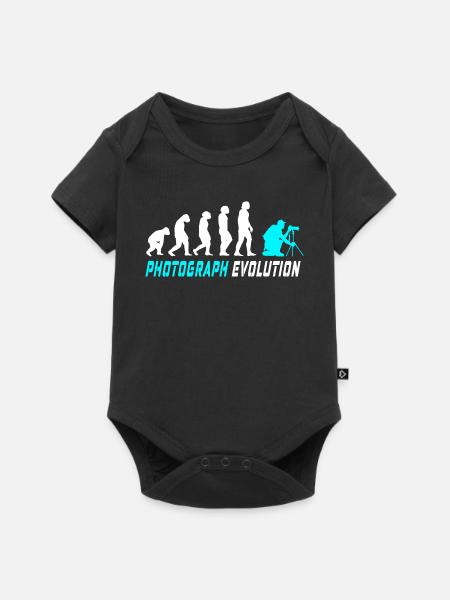 Fotograf Evolution - Baby Premium Kurzarmbody - Schwarz