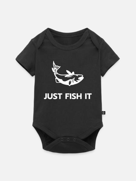 Einfach angeln - Baby Premium Kurzarmbody - Schwarz