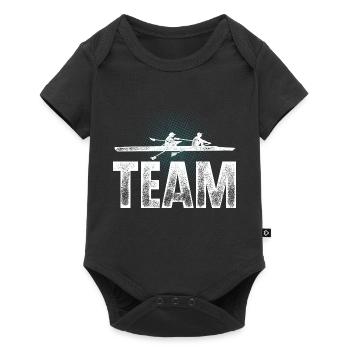 Rudern Ruderer Ruderboot Team - Baby Premium Kurzarmbody - Schwarz - Vorne