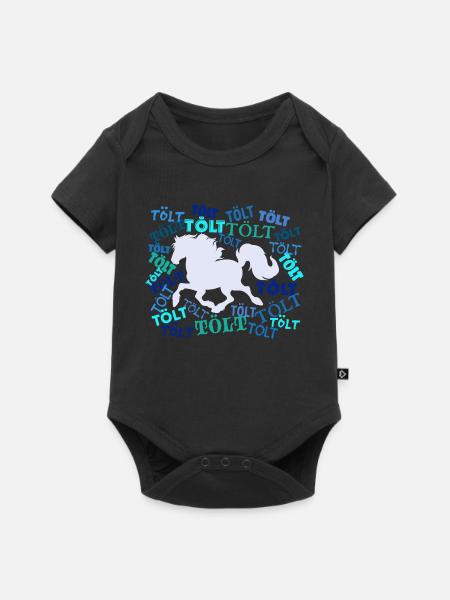 Tölt Pferde Spruch Haflinger Islandpferde - Baby Premium Kurzarmbody - Schwarz