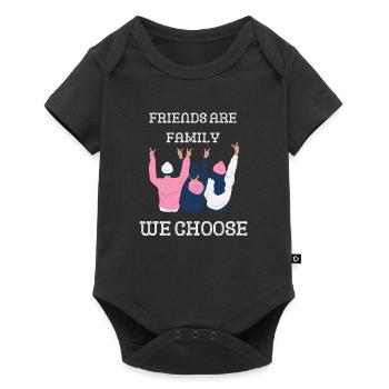 Les amis sont la famille que vous choisissez - Body à manches courtes Premium Bébé - noir - Devant