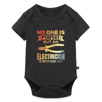 Electrician joke - Baby Premium short-sleeve bodysuit - black - Front