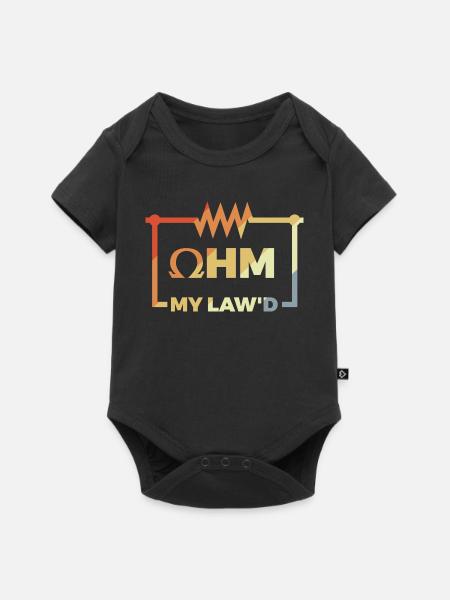 Lustiges Ohmsches Gesetz - Baby Premium Kurzarmbody - Schwarz
