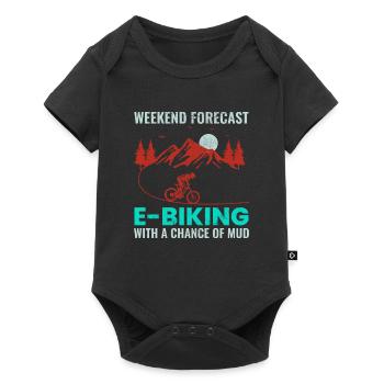 E-Bike Electric Bicycle Bike Cycling Biker Mtb - Baby Premium short-sleeve bodysuit - black - Front