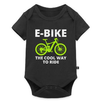 E-Bike Electric-Bike E-Cyclist Bicycling Rider - Baby Premium short-sleeve bodysuit - black - Front