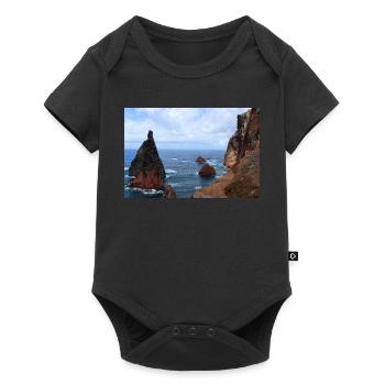 Madeira Portugal Poster - Baby Premium short-sleeve bodysuit - black - Front
