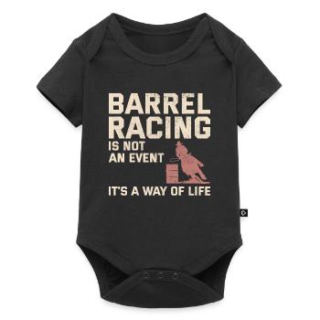 Barrel Racer Racing Horse Riding Ride Race Rodeo - Baby Premium short-sleeve bodysuit - black - Front
