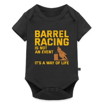 Barrel Racer Racing Horse riding Ride Race Rodeo - Baby Premium short-sleeve bodysuit - black - Front