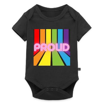 proud pride lgbt lgbtqi - Body à manches courtes Premium Bébé - noir - Devant