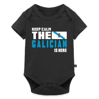 keep calm Galicia flags design - Baby Premium short-sleeve bodysuit - black - Front