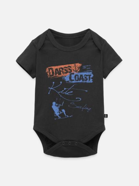 DarssCoast - Kite Surfing - Baby Premium Kurzarmbody - Schwarz