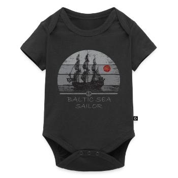 DarssCoast - Baltic Sea Sailor - Baby Premium Kurzarmbody - Schwarz - Vorne