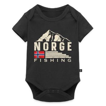 Norvège Pêche à la ligne Pêche - Body à manches courtes Premium Bébé - noir - Devant