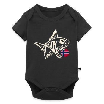 Norway Fishing Angler Fishing Tour - Baby Premium short-sleeve bodysuit - black - Front