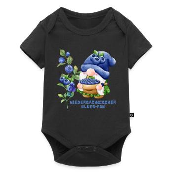 Blaubeeren Wichtel Niedersächsischer Blues Fan - Baby Premium Kurzarmbody - Schwarz - Vorne