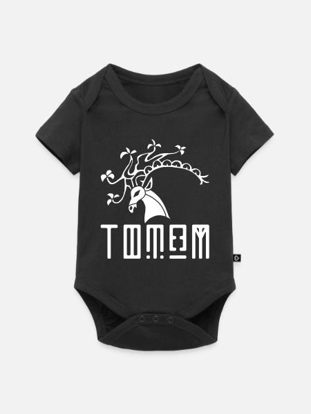 Weißhirschtier-Totem - Baby Premium Kurzarmbody - Schwarz