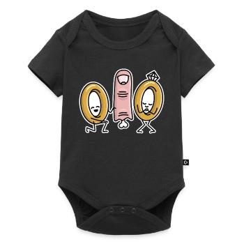 Funny Marriage Proposal Wedding Rings Ring Finger Engagement - Baby Premium short-sleeve bodysuit - black - Front