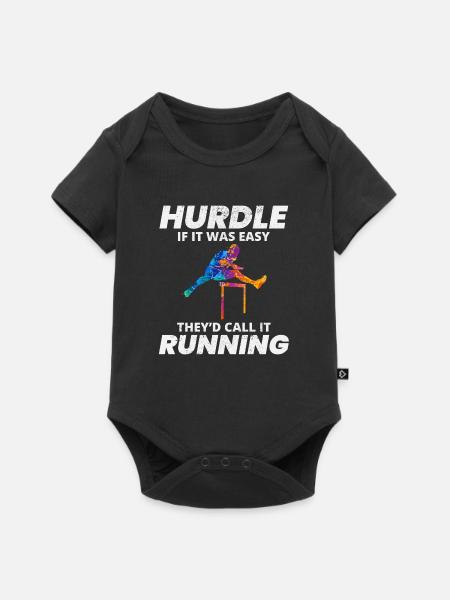 Hurdles Hurdling Hurdler Running Runner Athletes - Baby Premium short-sleeve bodysuit - black