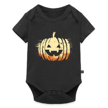 Halloween Tête De Citrouille - Body à manches courtes Premium Bébé - noir - Devant