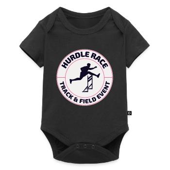 Hurdles Hurdling Hurdler Running Runner Athletes - Baby Premium short-sleeve bodysuit - black - Front